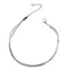 Extra Fine Women's Titanium Steel Snake Bone Chain Bracelet/Anklet - Non-Fading, Simple, Light Luxury, Versatile, and Stackable.