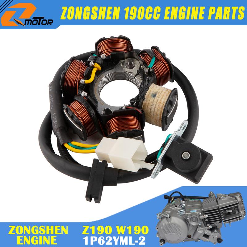 Motorcycles Ignition Stator Coil For ZongShen 190cc Z190 W190 1P62YML-2 Electric Starter Engine Dirt Pit Bike Atv Quad Parts