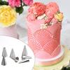 Bewudy 7 Pcs Round Hole Piping Tips Set, Stainless Steel Cupcake Frosting Nozzles Tool Professional Cake Decorating Tool for Baking Cookies Puff