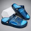 Cave Shoes for Men, Sandals for Summer Fashion, Breathable Beach Shoes for Outdoor Wear, Dual-purpose Sandals with Men's Toe Caps, Slippers