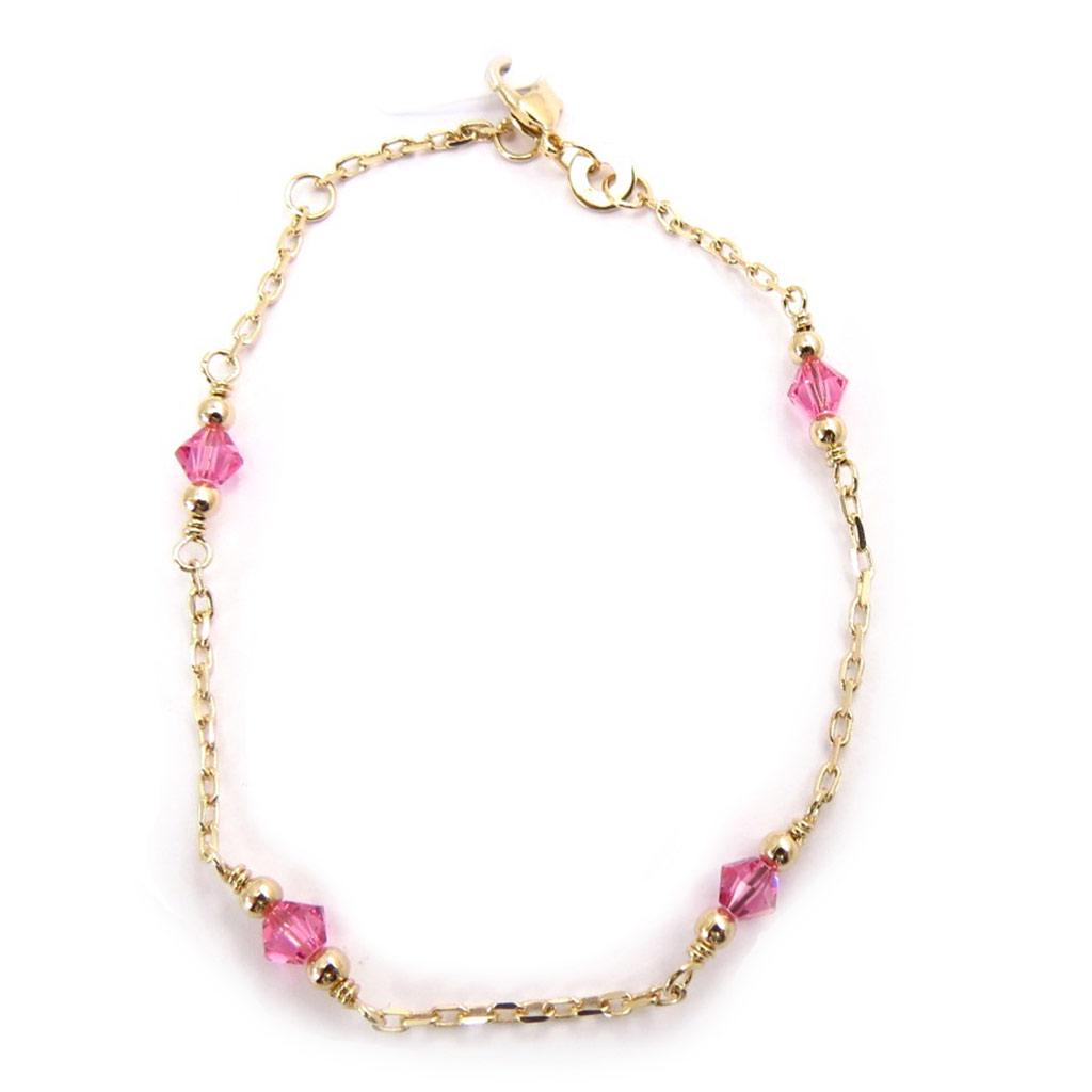 Les Trésors De Lily [K1824] - Bracelet Plaqué Or 'Sissi' rose doré - 4 mm