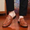 Men Slippers 2026 Spring Anti-Odor Comfortable Non Slip Outdoor Fashion Slippers Outdoor Leather Half Slippers Large-size 40-48