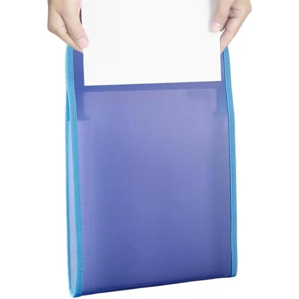 Clear Blue 13-Pocket Vertical Expandable Accordion File Organizer, Large Capacity Multi-Page Document Folder