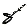 Jimny Emblem Classic Type Cursive Matte Black "SUZUKI"