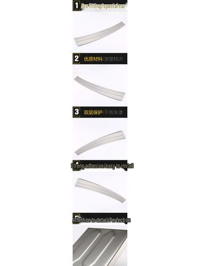 13 Tucson Brushed Rear Bumper Protector - Bright Trunk Tailgate Guard Pedal Modification