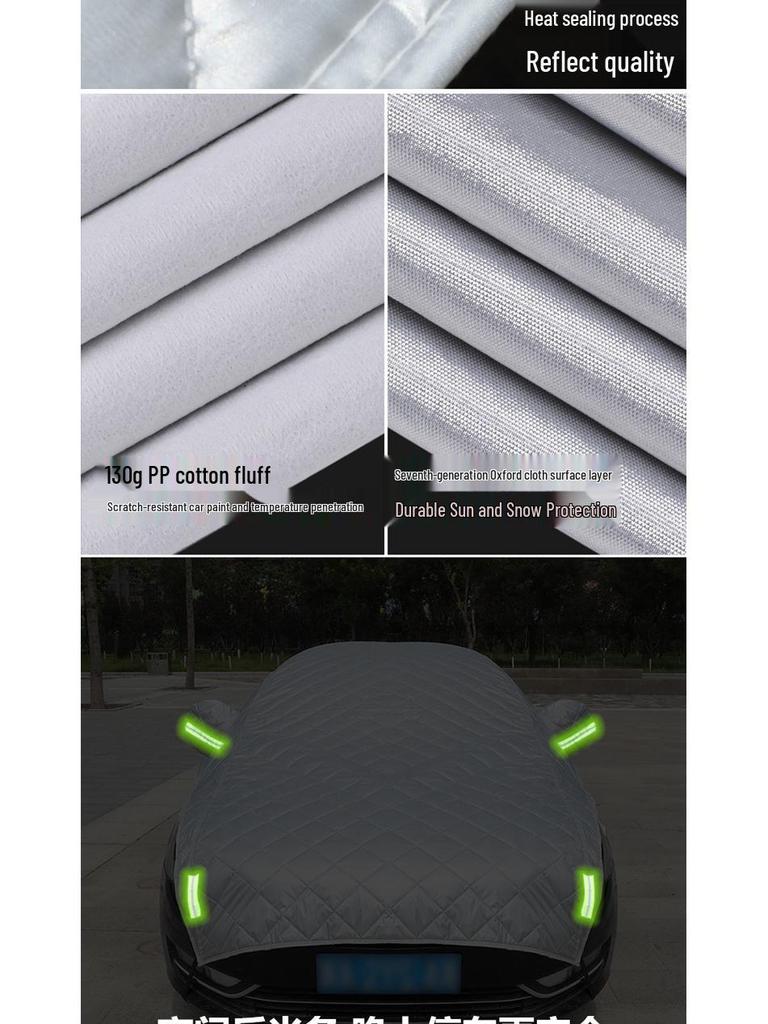 All-Season Universal Car Cover: Sun & Rain Protection, Heat Insulation, Thickened Full Exterior Shield.