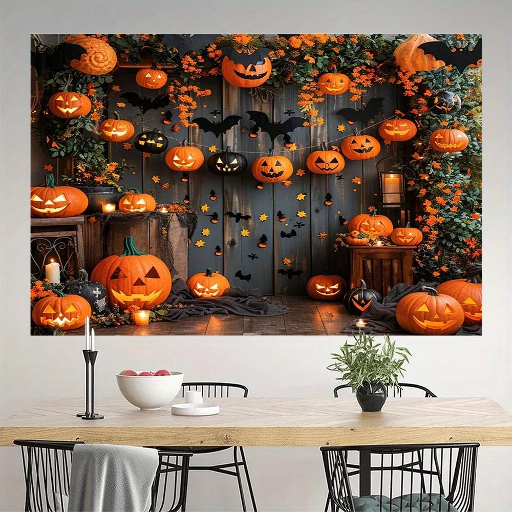 Autumn Wood Backdrops for Pumpkin Halloween Farm Thanks Giving Brown Wooden Wall Background Props Party Decorations Banner