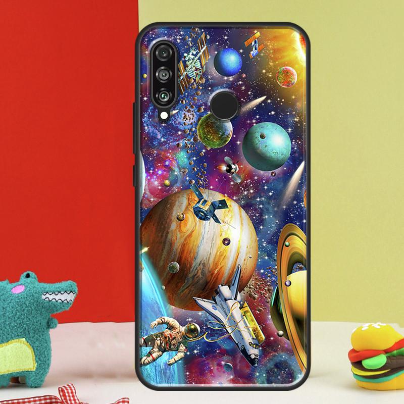 Moon Stars Space For Huawei Nova 9 10 SE 12i 12s 11i 5T Y91 Y90 Y60 Y70 Y72 Y61 P60 Pro P20 P30 P40 Lite Case