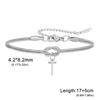 Minimalist Double Layer Snake Chain DIY Alphabet Bracelet Anklet Jewelry Simple Pendant Necklace For Women Gift