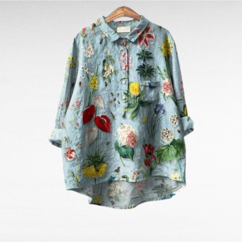

Blouse Shirt Long-sleeved Plus Size Printed New Comfortable Casual Minimalist Fashionable Versatile Elegant Distinctive S