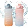Sports Water Bottle 2.2L Large Capacity Leakproof PP Portable Water Jug for Outdoors Home Blue Orange
