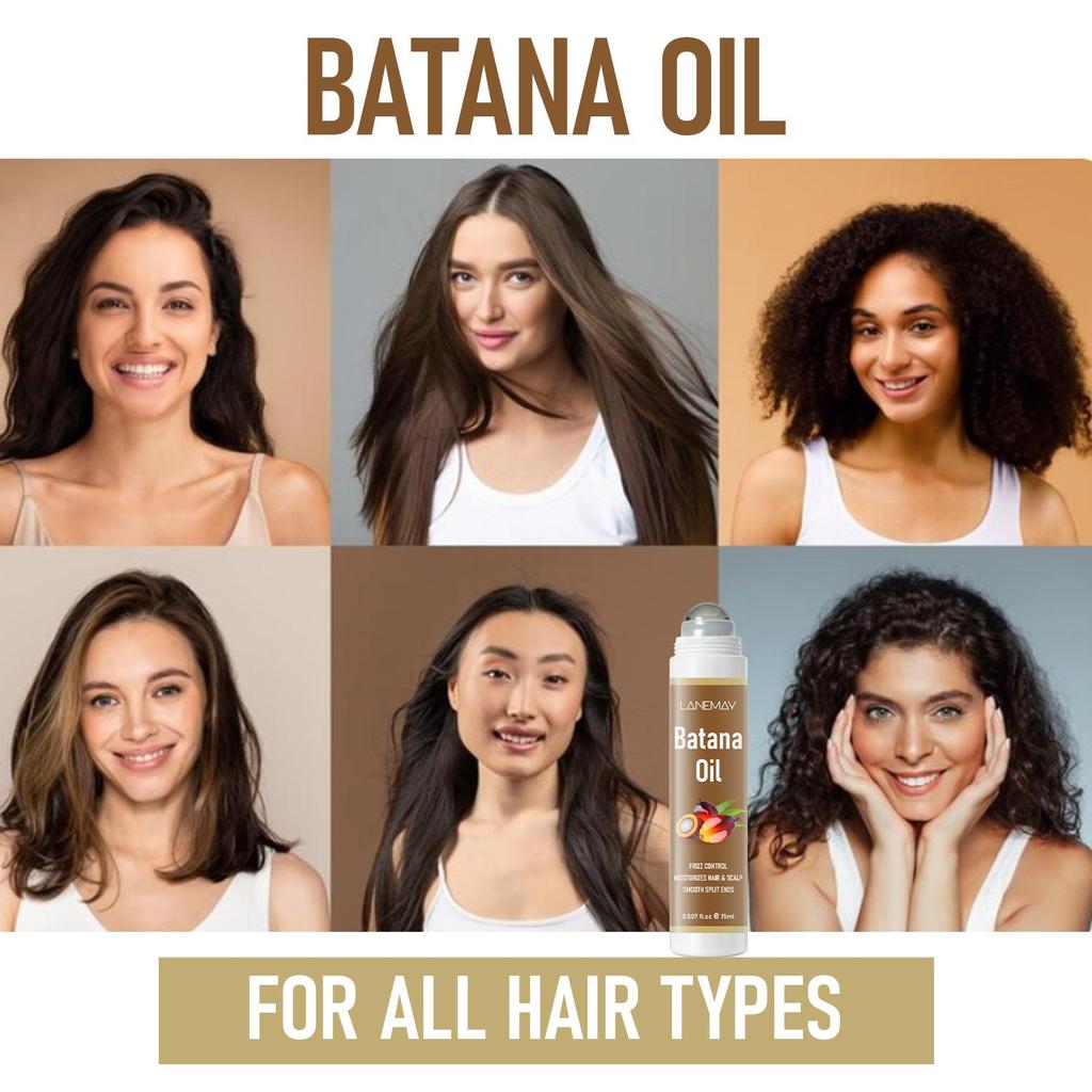 Batana Oil-Frizz Control-Moisturizes Hair & Scalp-Smooth Split Ends-Suitable For All Hair Types, 15ml