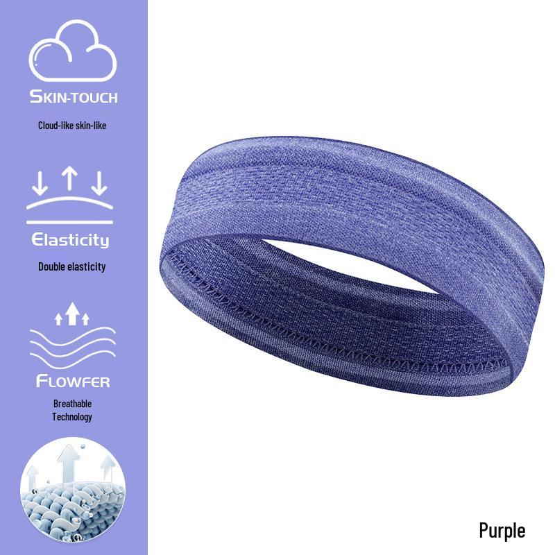 Non-Slip Silicone Running & Yoga Sweatband - Absorbent, Seamless Sport Hairband