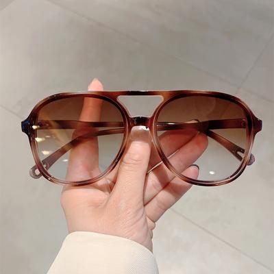 Occhiali da Sole Vintage a Doppio Ponte Nuovi Chic Multicolore Gradiente Pilot Montatura alla Moda Design Marca Occhiali Scuri a Specchio