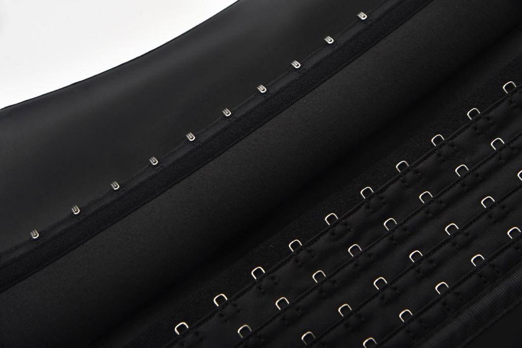 Latex Waist Trainer Body Shaper - 9 Steel Bones, 4 Rows of Hooks, Smooth Surface Abdominal Binder