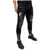 (SU)Mens Skinny Stretch Denim Pants Distressed Ripped Freyed Slim Fit Jeans Trousers
