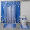 4 pezzi tenda da doccia per bagno set tenda da bagno con diamante scintillante con 12 ganci tappeti antiscivolo copriwater tappetino divisorio per bagno