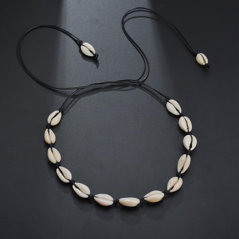Fashion Classic Shell Beaded Necklace Personalized Casual Unisex Collar Chain Jewelry Gift Clothing Accessories
