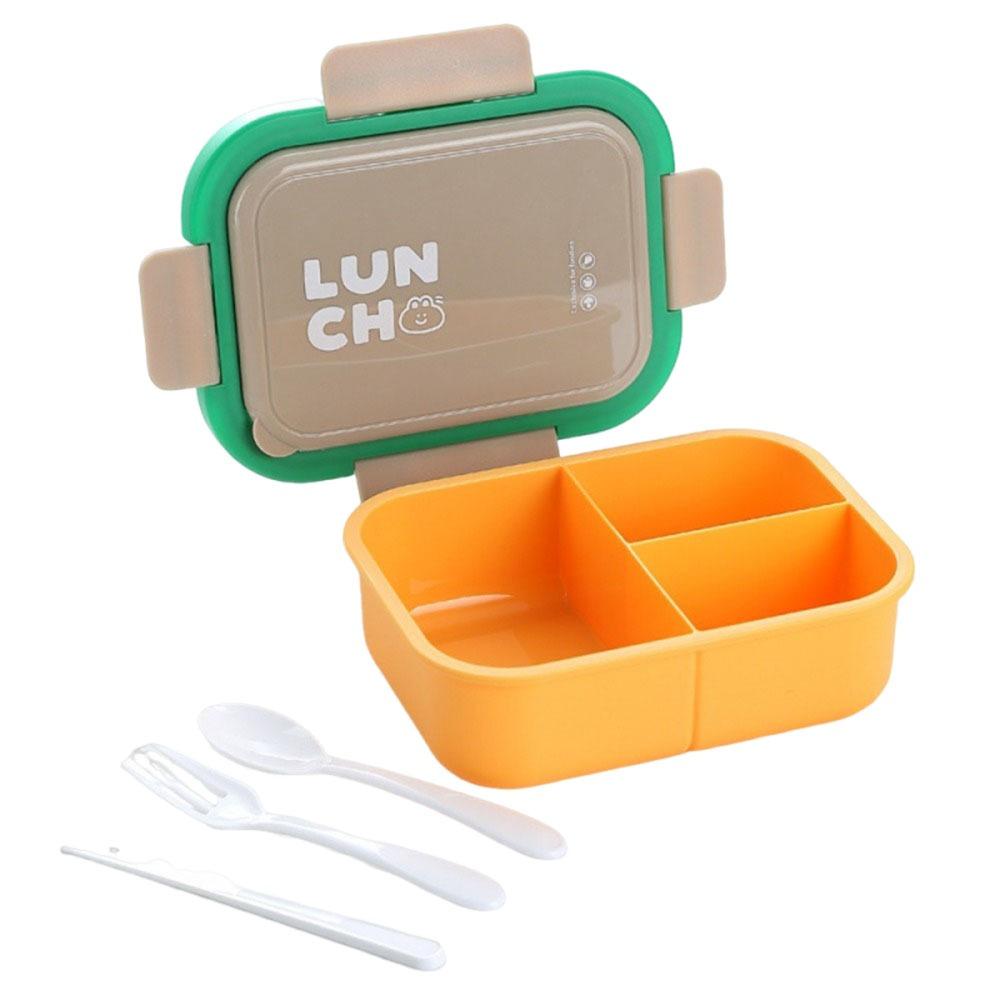 Sealed Lunch Box With Fork and Spoon Insulated Lunch Container Box Food Storage Box Worker зелёный 1060₽