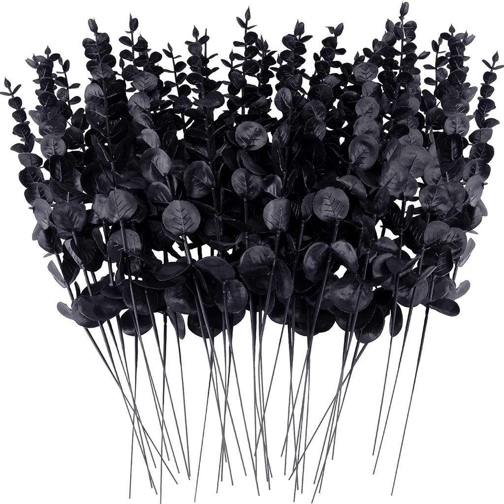 20PCS Artificial Eucalyptus Leaves Greenery Stems With Frost for Vase Home Party Wedding Decoration Outdoor Garden Christmas