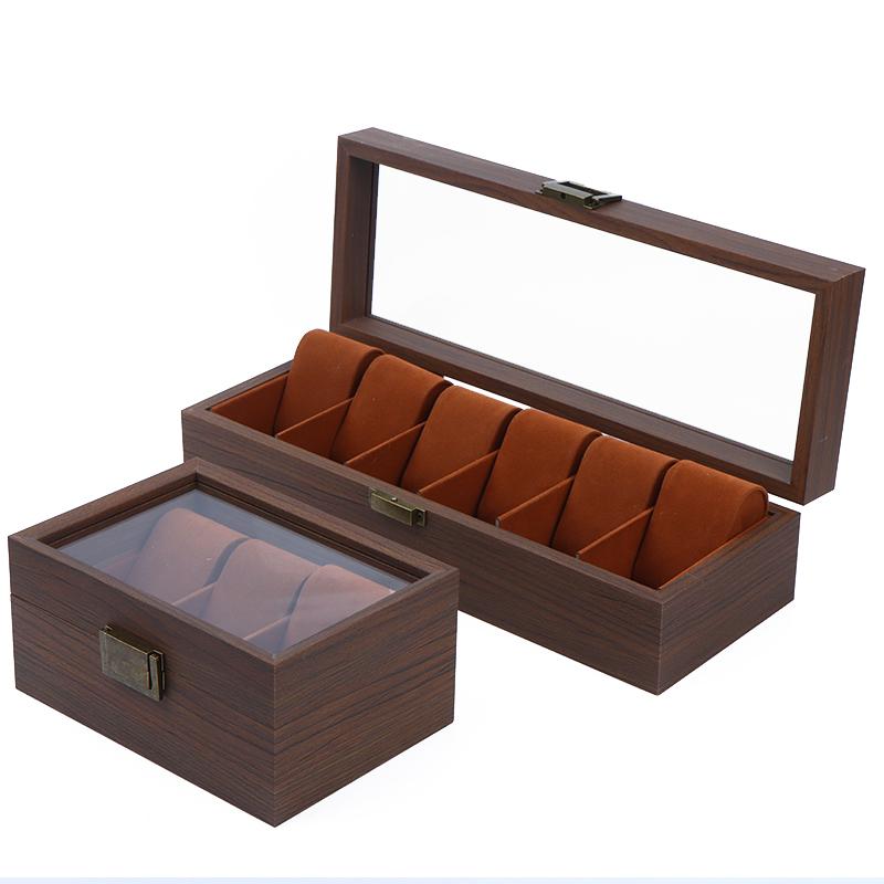 Scatola portaoggetti per orologi in noce nero, stile nuovo, con 3/6 scomparti, con cuscino morbido, Scatola espositiva per regalo di compleanno per orologi, Retro, Alta qualità