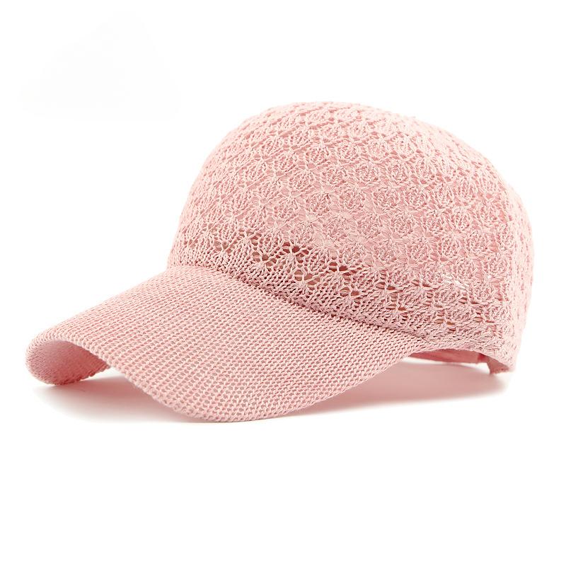 Hat Women's Summer Breathable Mesh Cap Knitted Hard Mesh Sun Protection Visor Casual Baseball Cap Women