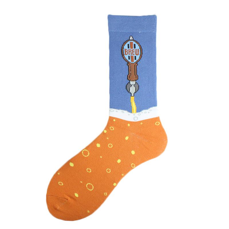 Men Dinosaur Astronaut Planet Crew Socks Harajuku Big Size Sokken Unisex Skateboard Divertidos Happy Design Hip Hop Funny Socks
