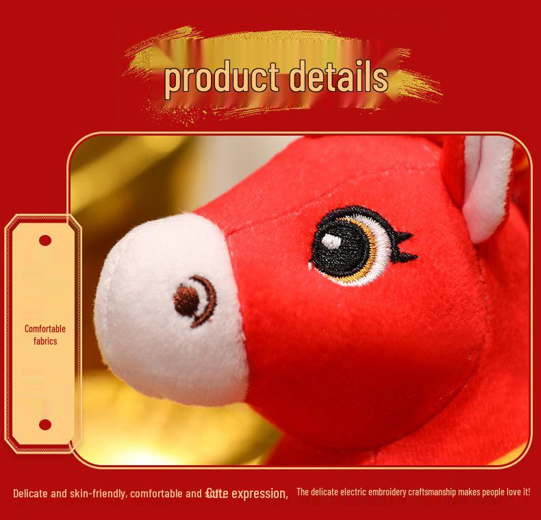 Yuanbao BMW Year of the Horse Pony Mascot - New Year Decoration & Cute Pendant Gift