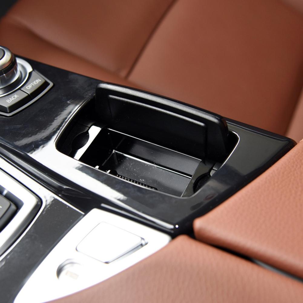 Popielniczki samochodowe Nowa czarna popielniczka ABS ze skrzynką na popiół na konsolę środkową do Bmw serii 5 F10 F11 F18 520i 525i 528i 530i 2010-2017