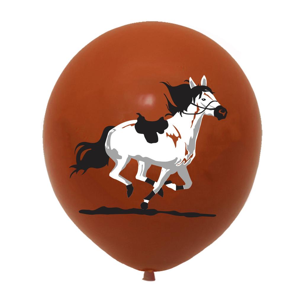 12/24 Stück Pferd 12 Zoll Latexballons Luft Globos Cowboy Geburtstagsparty Dekorationen Spielzeug Für Kind Geschenk Babyparty Partyzubehör