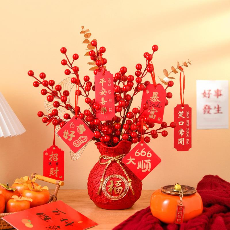 Chinese New Year Tet Decorations  Housewarming Lunar New Year Home Decor Spring Festival Fortune Fruit Hanging Pendant