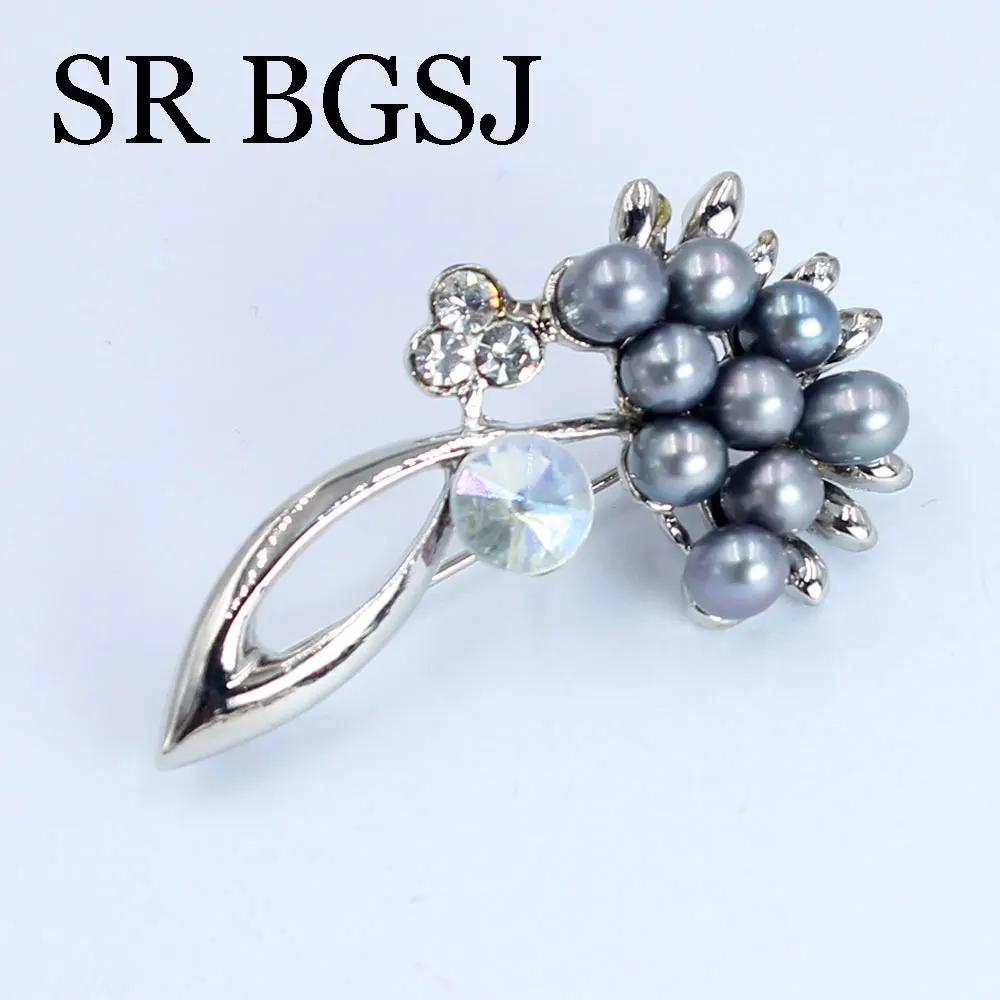 Luxury Jewelry 100% Genuine Natural Freshwater Pearl Wedding Micro-inlaid Zircon Coat Women All Match Accessories Pin Brooch