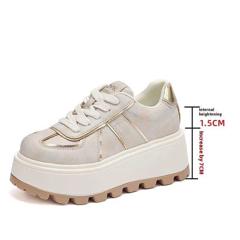 

Обувь Dexun на толстой подошве для женщин, весенняя женская повседневная обувь, белая обувь 40 золотой