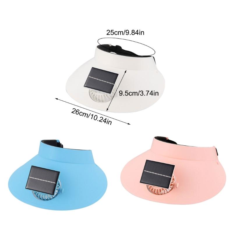 Solar Powered Cooling Fan Hat For Women Teens Wide Brims Sun Protective Hat With Adjustable Speed for Outdoor Activity
