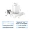 304 Stainless Steel Towel Rack with Toothbrush Holder
