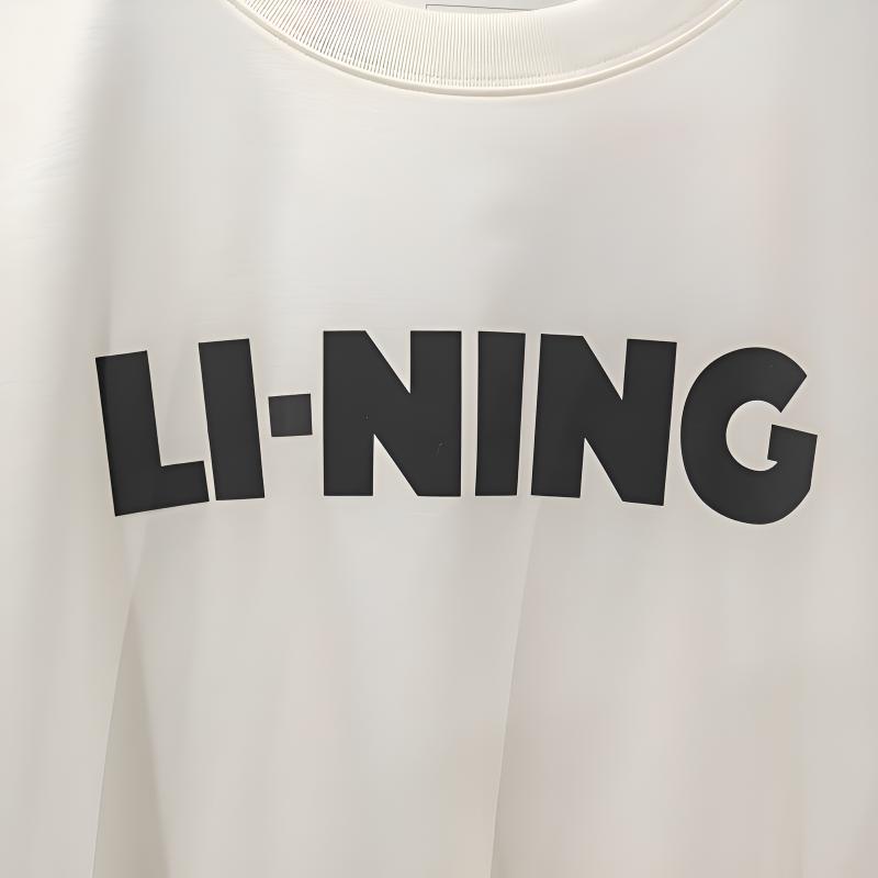 Li Ning Sports Lifestyle Series Classic Logo Short Sleeve T-Shirt Men T-Shirts White AHSV163-8
