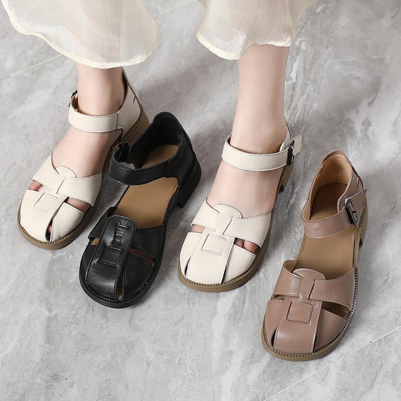 Fashion GKTINOO Women Shoes Summer Sandals Female 2025 Genuine Leather Women Casual Comfortable Woman Shoes Sandals Women Summer Shoes