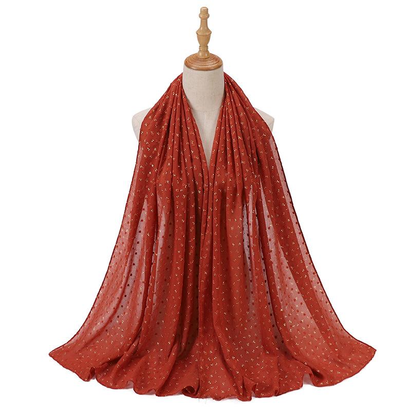 Stamping Chiffon Hijabs For Women Plain Bubble Pearl Scarf Head Hijab Wrap Solid Shawls Headband Foulard Femme Muslim Hijab