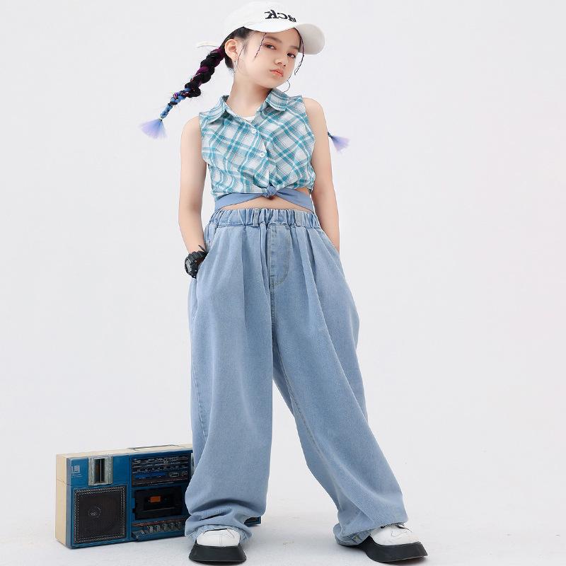 Jazz-Tanzkostüm-Set für Mädchen - Trendiges Sommer-Performance-Outfit für Kinder-Laufstegshows