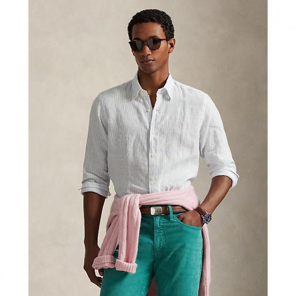 Polo Ralph Lauren Men S claSSic Fit Stripe Linen Shirt Mnpowov16824968100 S