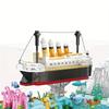 Ungiftig 579 Teile Aquarium Bausteine Kreativ Meeresblick Boot Eisberg Montage Modell Steine Mit Licht Kinderspielzeug Geschenke