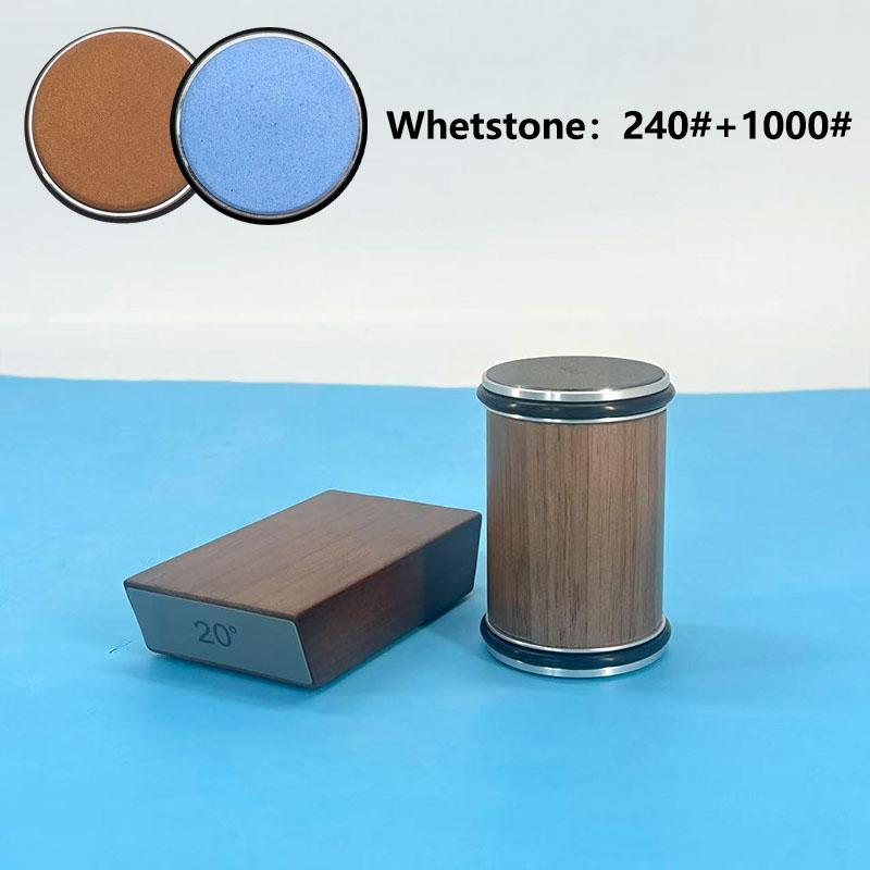 

Rolling Knife Sharpener Double Sided Diamond Sharpening Stone 15/20° Degree Magnetic Angle Roller Sharpening for Kitchen Knives