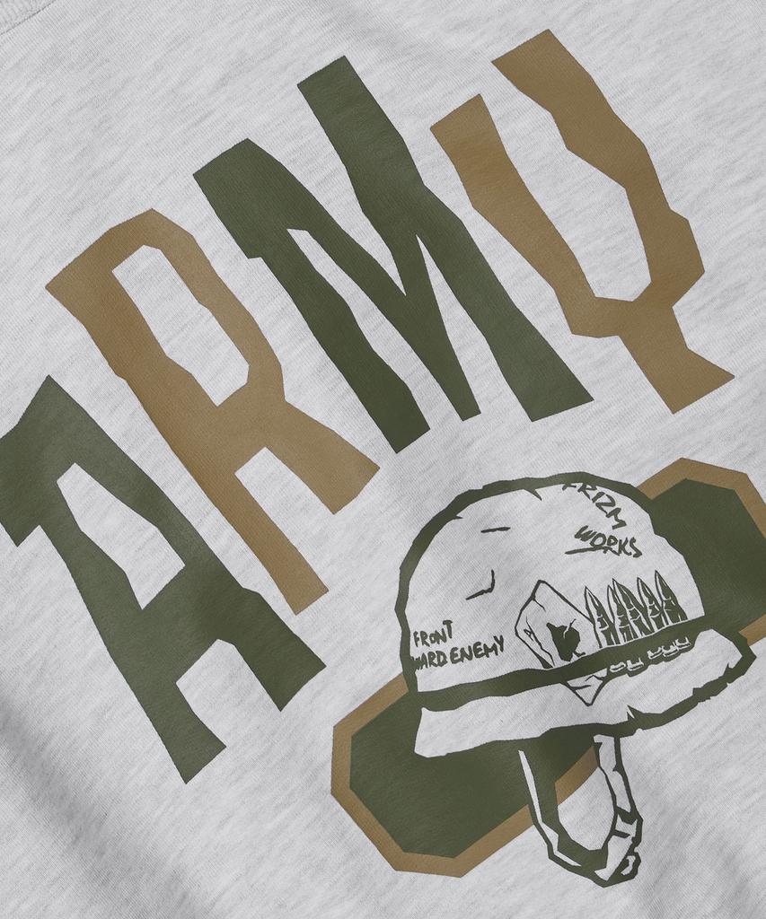FRIZMWORKS Army Helmet Sweatshirt _ White Melange
