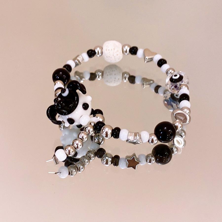Crystal Butterfly Beaded Bracelet Women's Light Luxury Girlfriend Gift Birthday Bracelet High Value Student Party Exquisite Jewelry