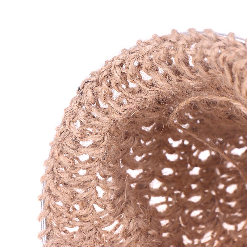 Handmade Weave Jute Rope Lampshade Bohemian Style Hanging Lamp Shade For Home Restaurant Pendant Light Cover Decorations