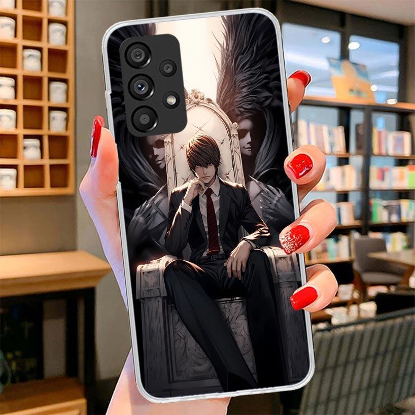 N-Note D-Death Yagami Light Phone Case For Samsung Galaxy A12 A22 A32 A52 A72 A02S Phone Case Note 20 Ultra 10 S10 Plus A51 A71