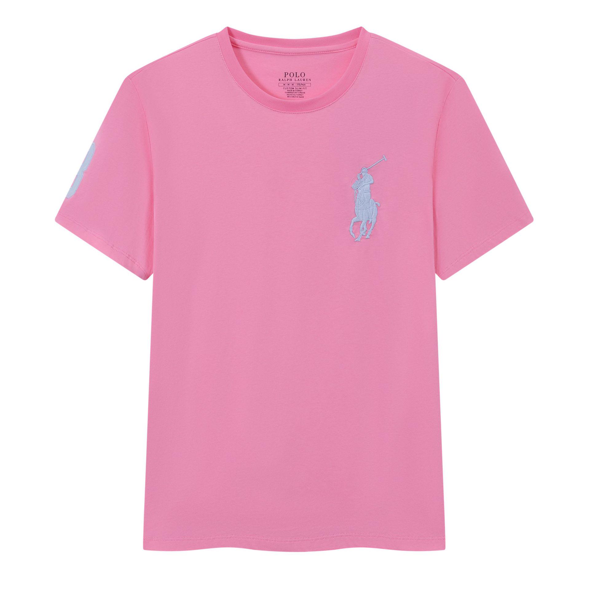 Pony Brand Men s Summer Slim Fit Crew Neck T-Shirt with Embroidered Design - Pure Cotton Casual Versatile L 2330₽