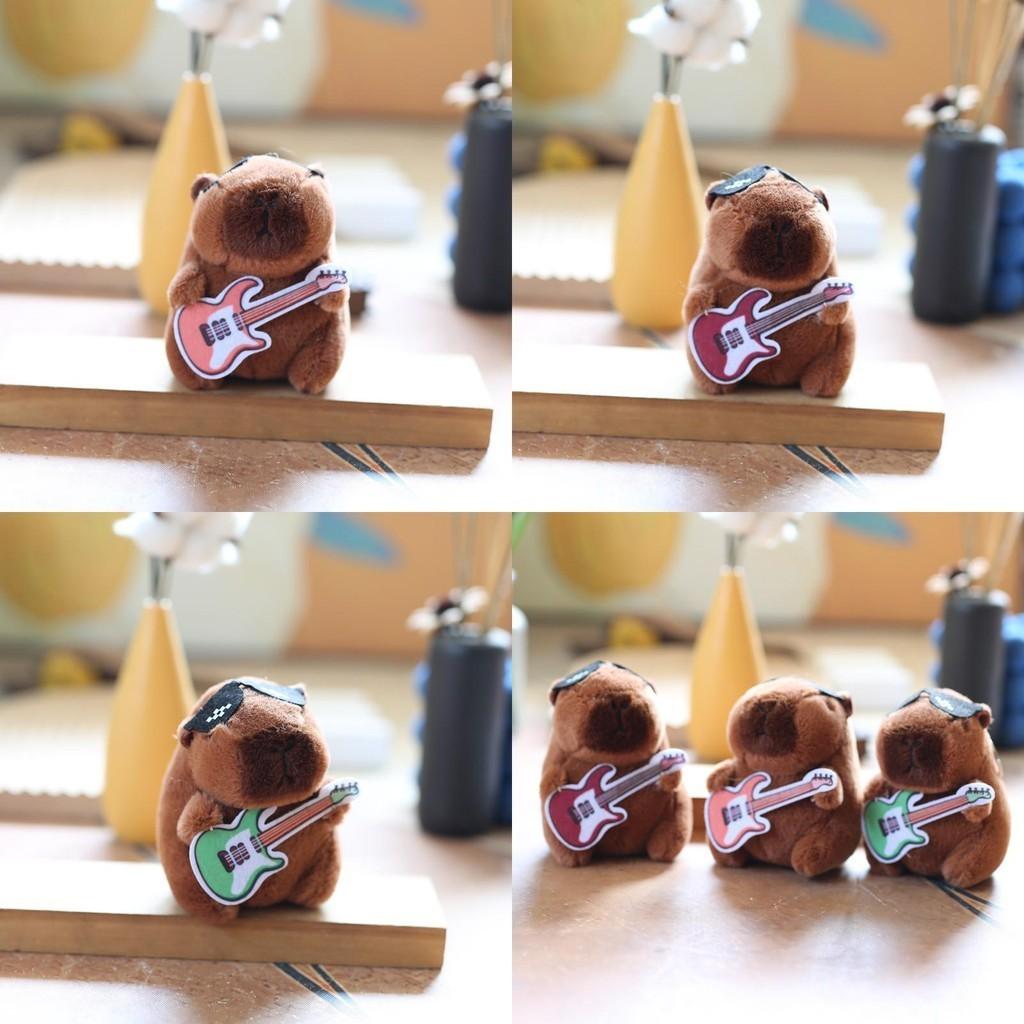 Adorable Plush Capybara Keychain Soft Short Plush Stuffed Animal In Orange