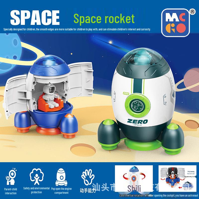 Kids' Inertial Transforming Astronaut Car - Rocket Spaceship Trendy Toy