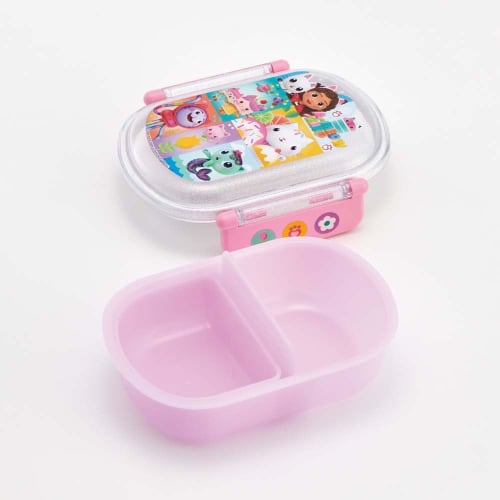 Skater Children's Bento Box, 360ml Capacity, Fluffy Lid, Made In Japan, Single Tier, Dishwasher and Microwave Safe, Gabby Dollhouse Design, Girl's, QA